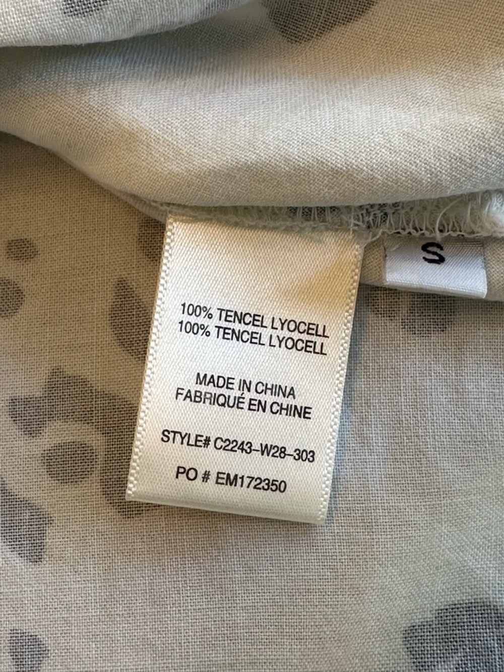 Cloth & Stone | Leopard Print Cami Tank Top – Frayed Hem, Size S - Picture 4 of 7